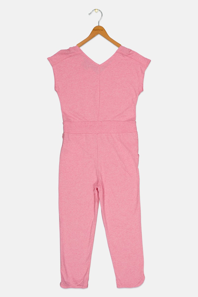 Nike Kids Girl Sportswear Fit Brand Logo Outdoor Jumpsuit, Heather Pink - Image 3
